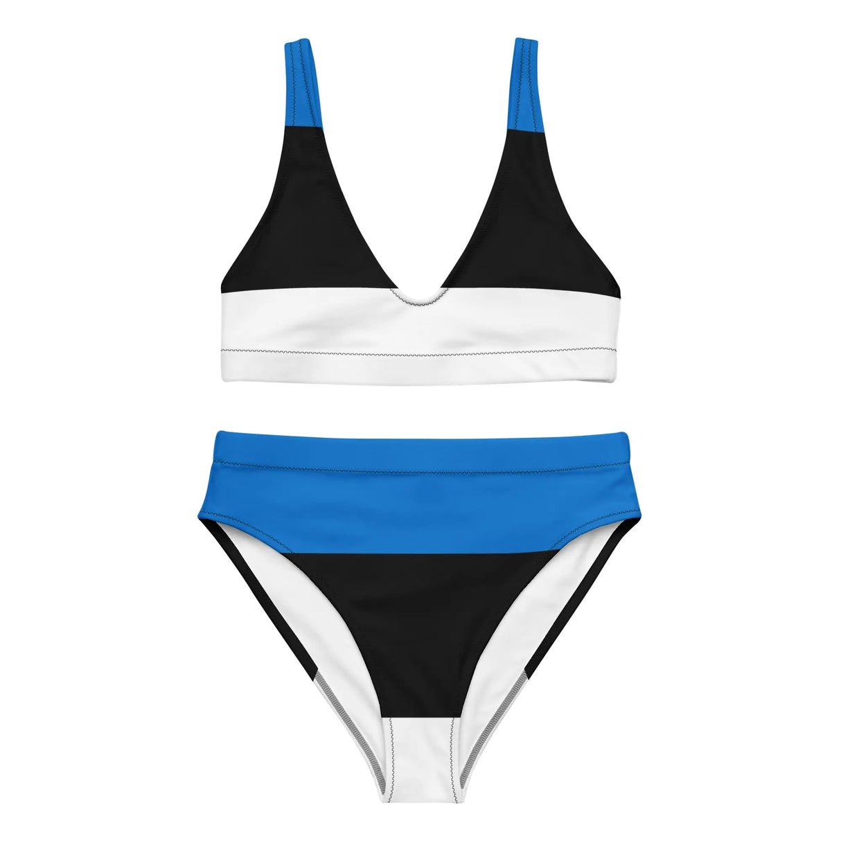 Maillot de bain femme drapeau estonie polyester recyclé