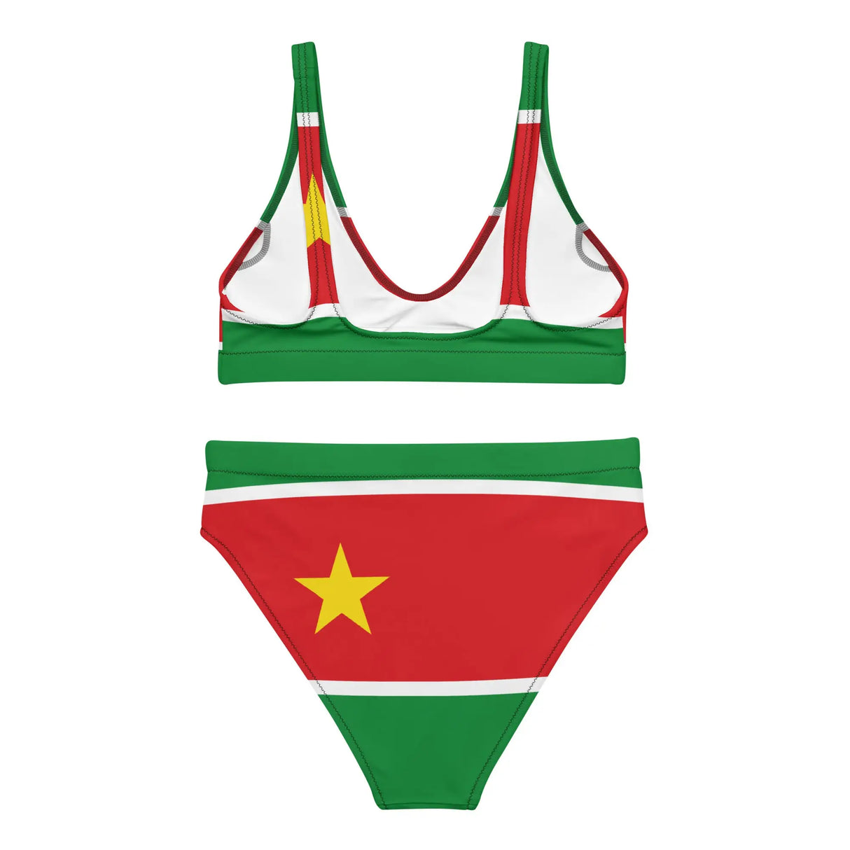 Maillot de bain femme drapeau guadeloupe polyester recyclé