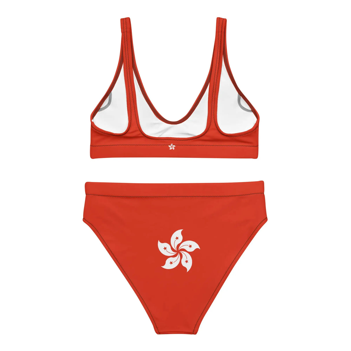 Maillot de bain femme drapeau hong kong polyester recyclé