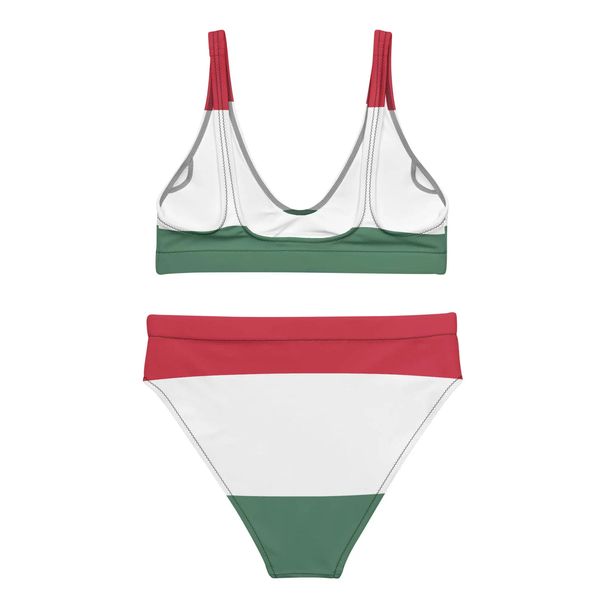 Maillot de bain femme drapeau hongrie polyester recyclé