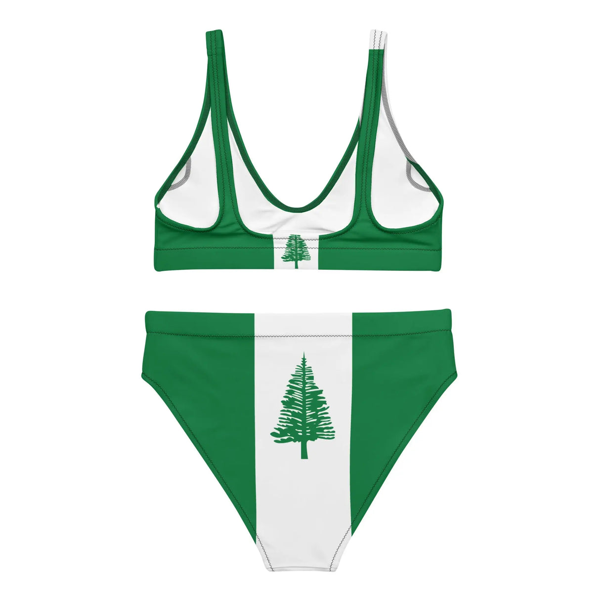 Maillot de bain femme drapeau île norfolk polyester recyclé