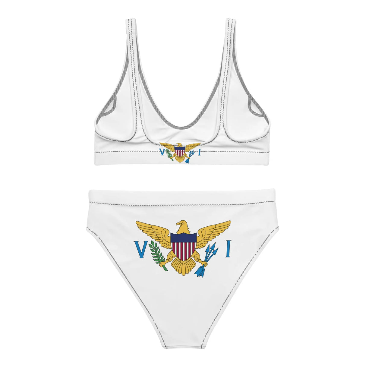 Maillot de bain femme drapeau îles vierges polyester recyclé