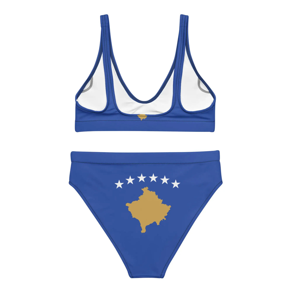 Maillot de bain femme drapeau kosovo en polyester recyclé