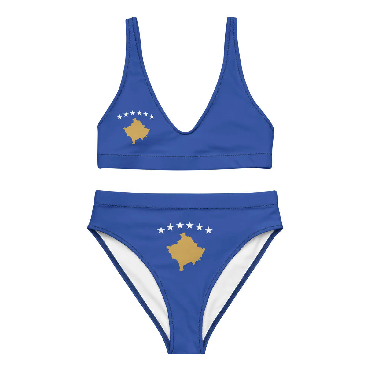 Maillot de bain femme drapeau kosovo en polyester recyclé