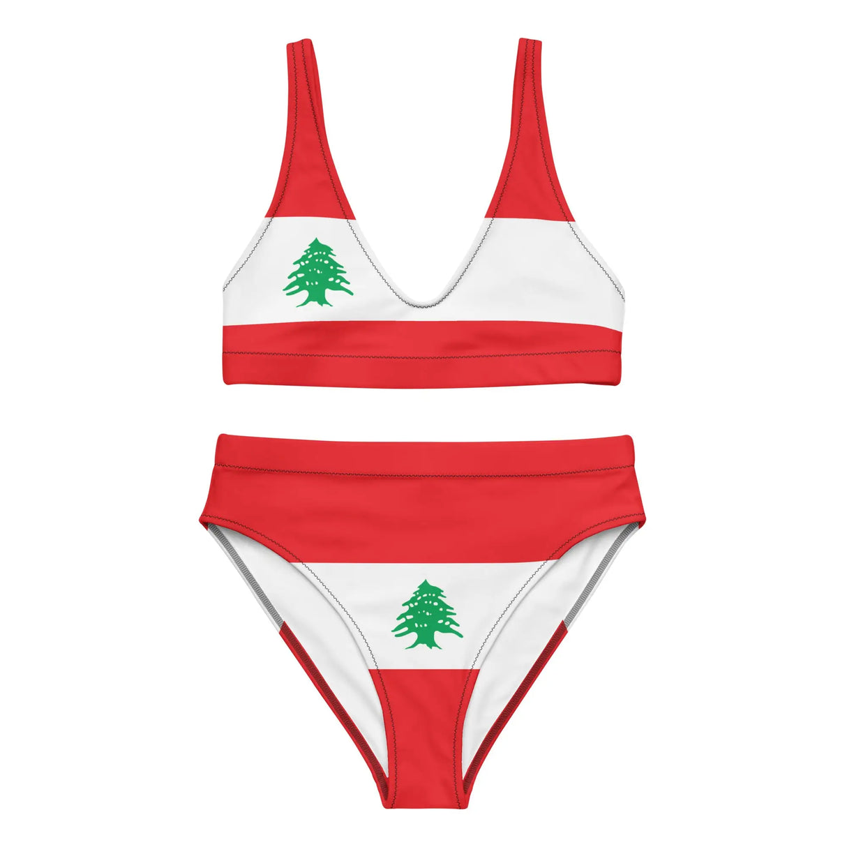 Maillot de bain femme drapeau liban polyester recyclé uv