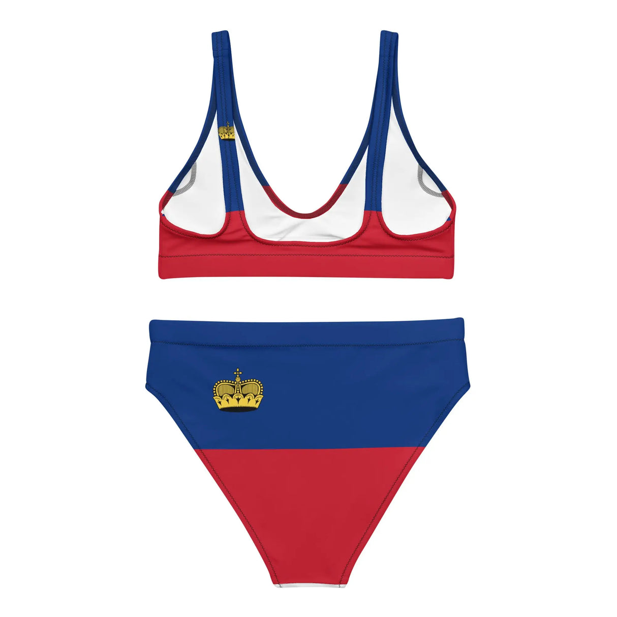Maillot de bain femme drapeau liechtenstein polyester recyclé