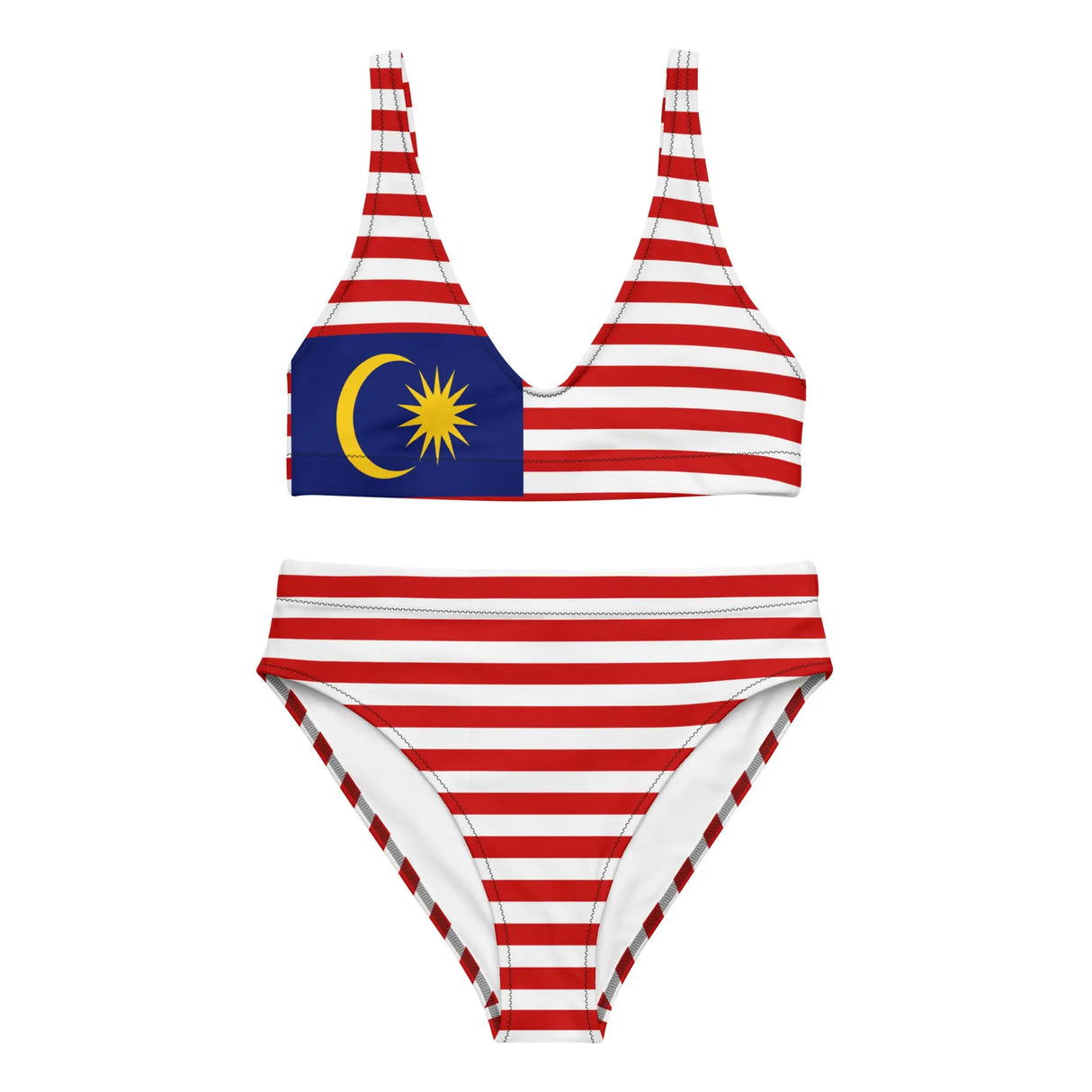 Maillot de bain femme drapeau malaisie polyester recyclé