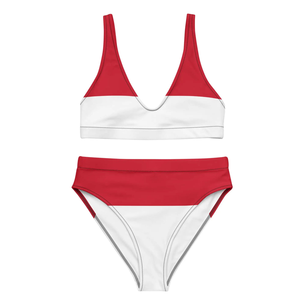 Maillot de bain femme drapeau monaco en polyester recyclé