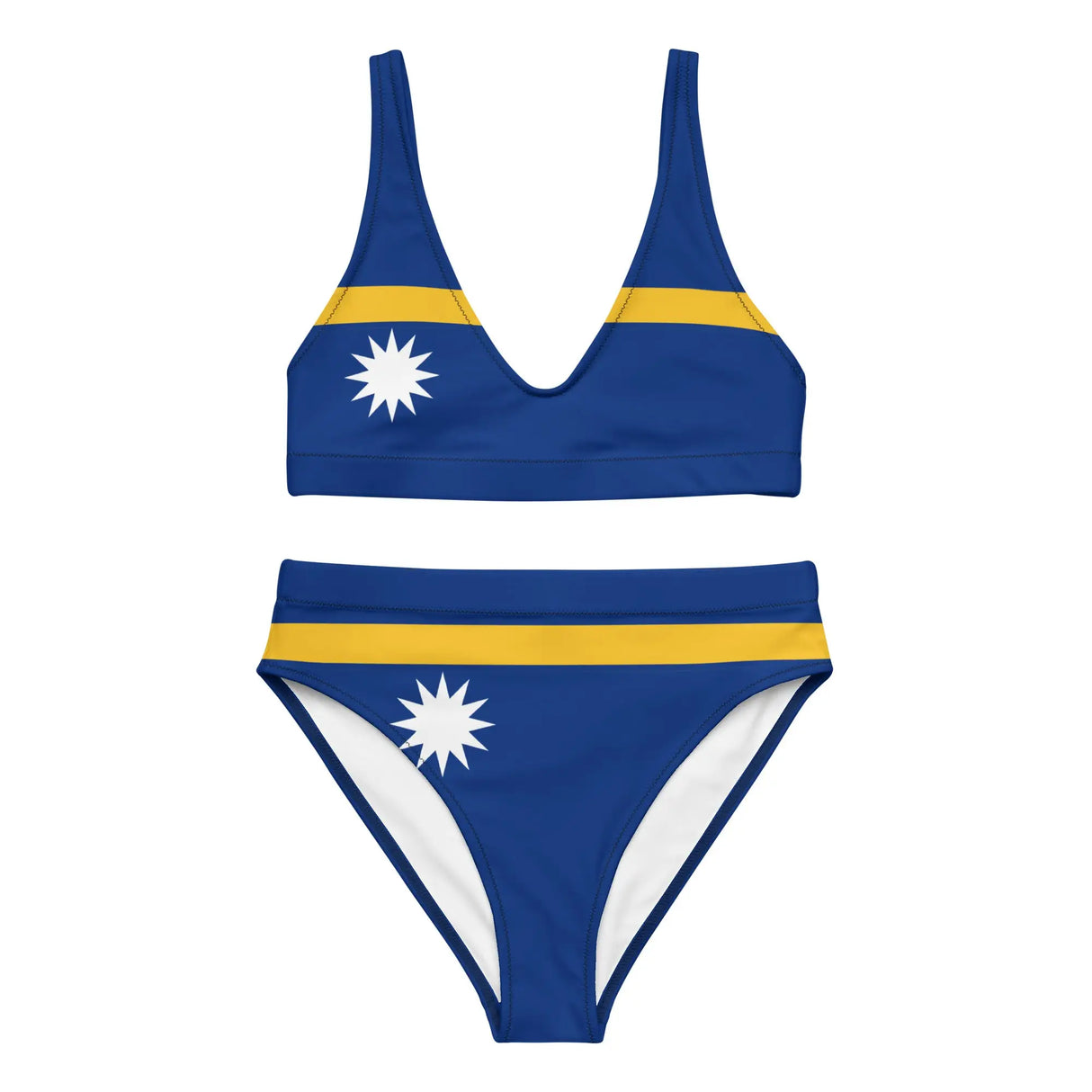Maillot de bain femme drapeau nauru en polyester recyclé