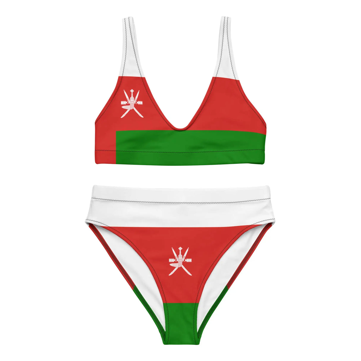 Maillot de bain femme drapeau oman polyester recyclé confortable