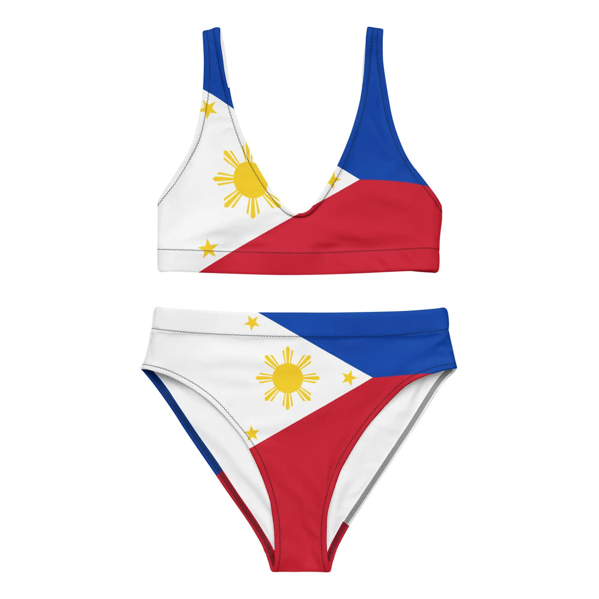 Maillot de bain femme drapeau philippines polyester recyclé