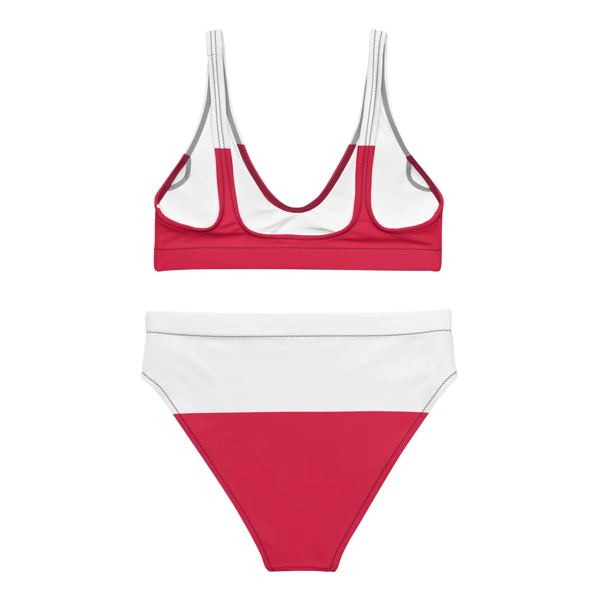 Maillot de bain femme drapeau pologne en polyester recyclé