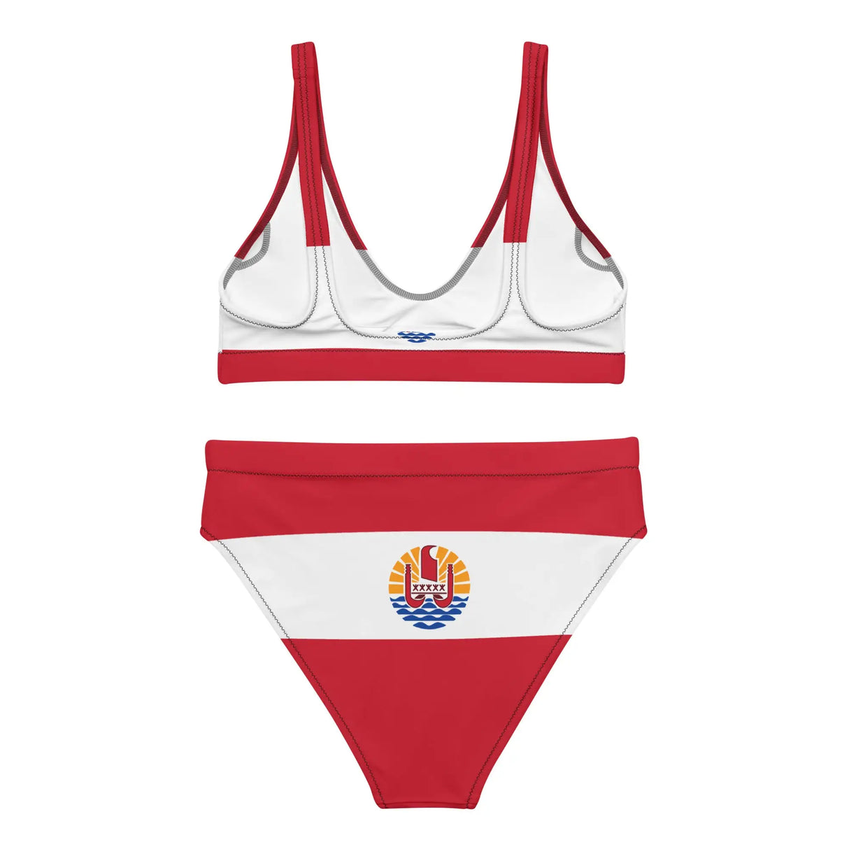 Maillot de bain femme drapeau polynésie française polyester