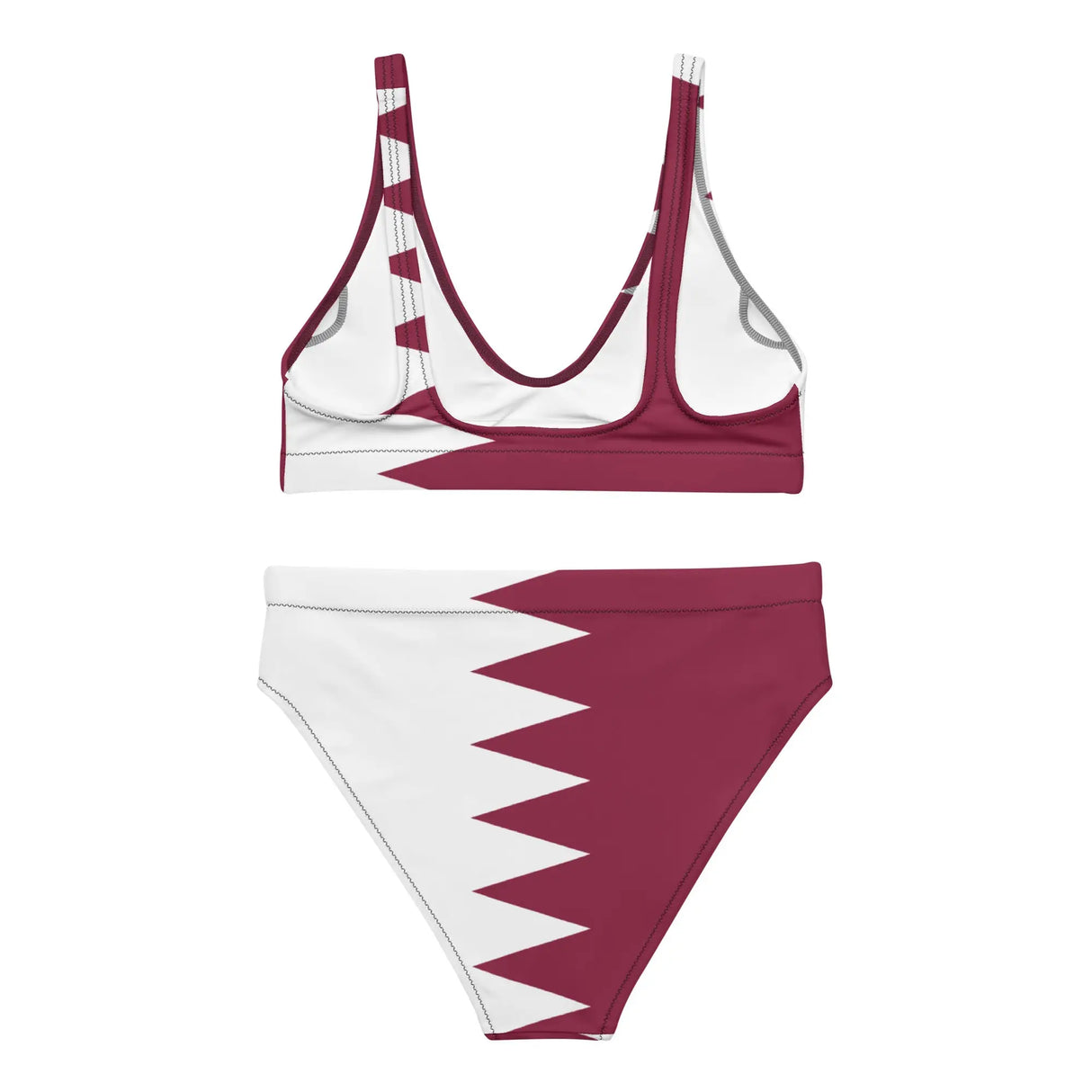 Maillot de bain femme drapeau qatar en polyester recyclé