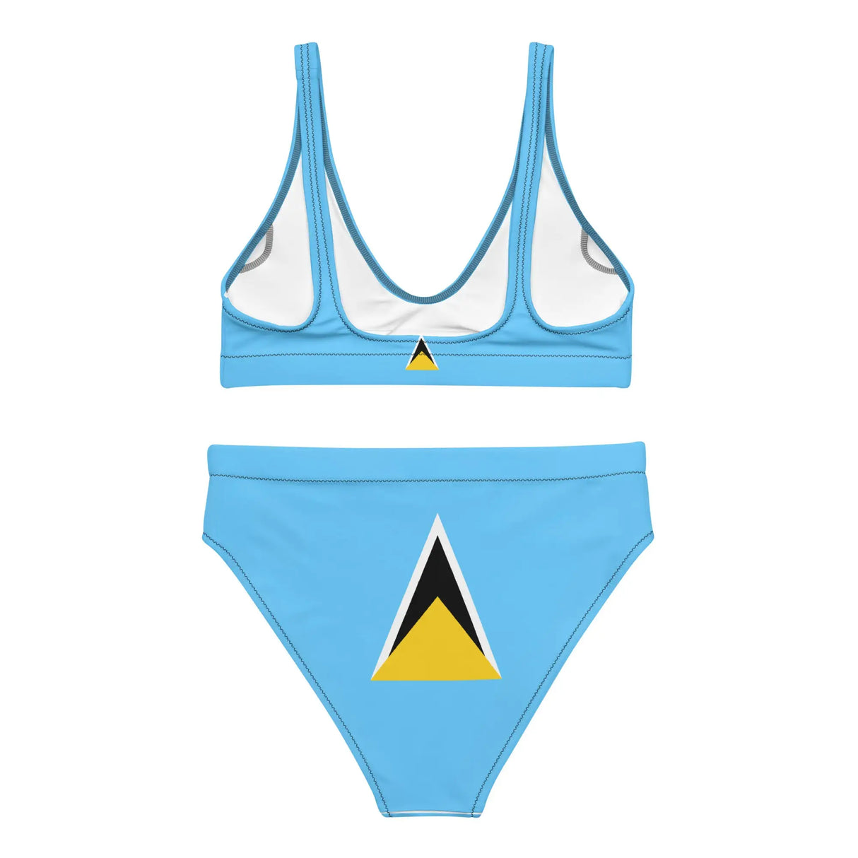 Maillot de bain femme drapeau sainte-lucie polyester recyclé