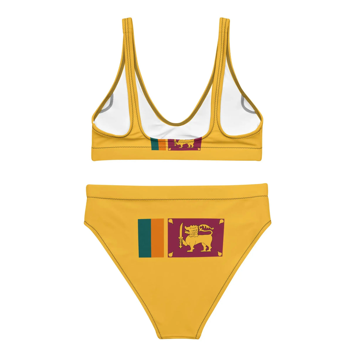 Maillot de bain femme drapeau sri lanka polyester recyclé