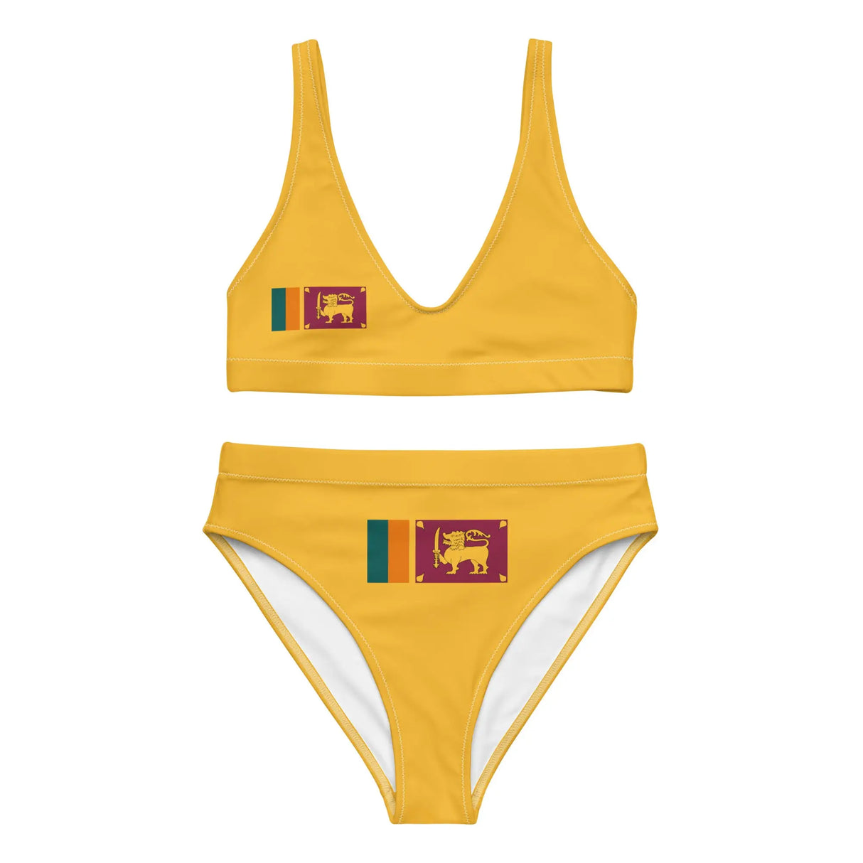 Maillot de bain femme drapeau sri lanka polyester recyclé