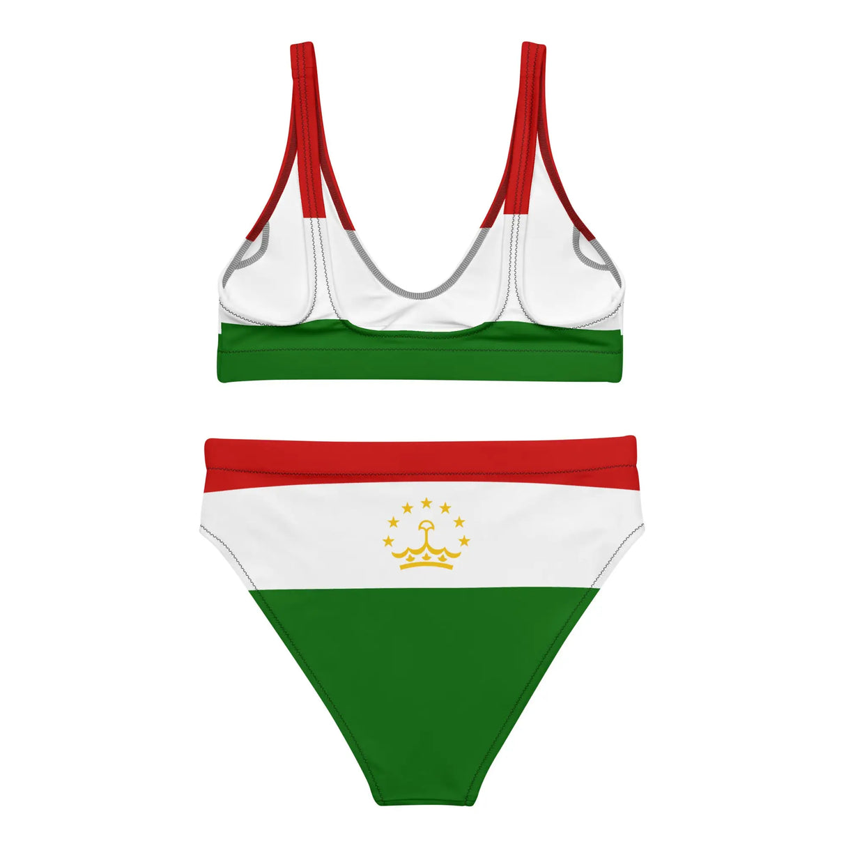 Maillot de bain femme drapeau tadjikistan polyester recyclé