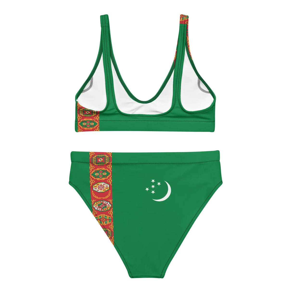 Maillot de bain femme drapeau turkménistan polyester recyclé