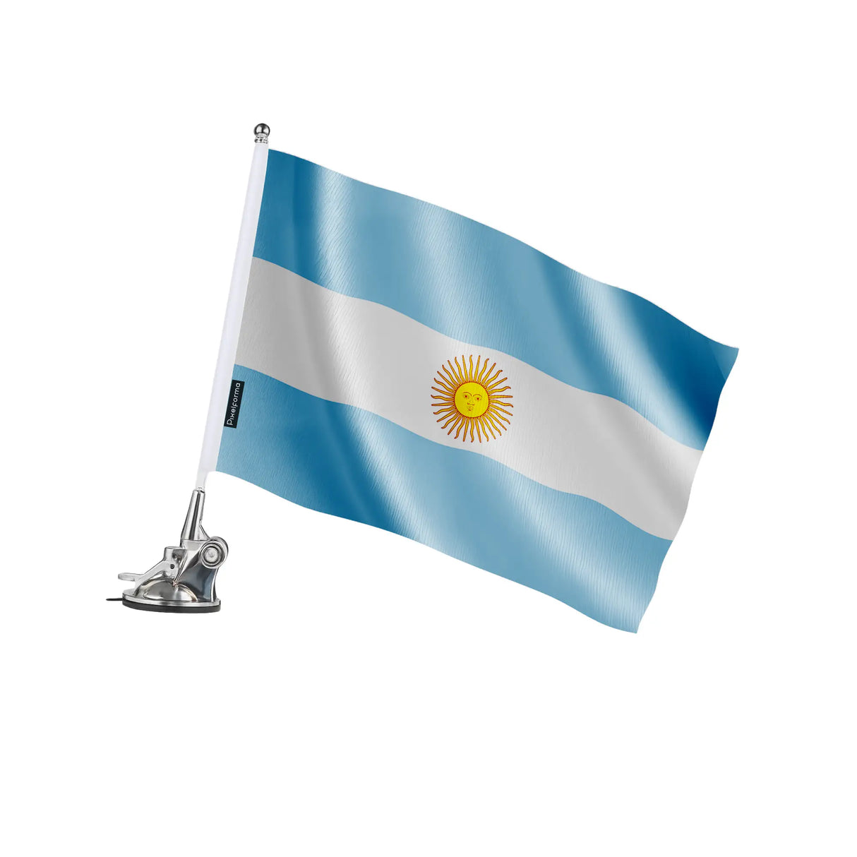 Mât à ventouse argentine en polyester acier inoxydable