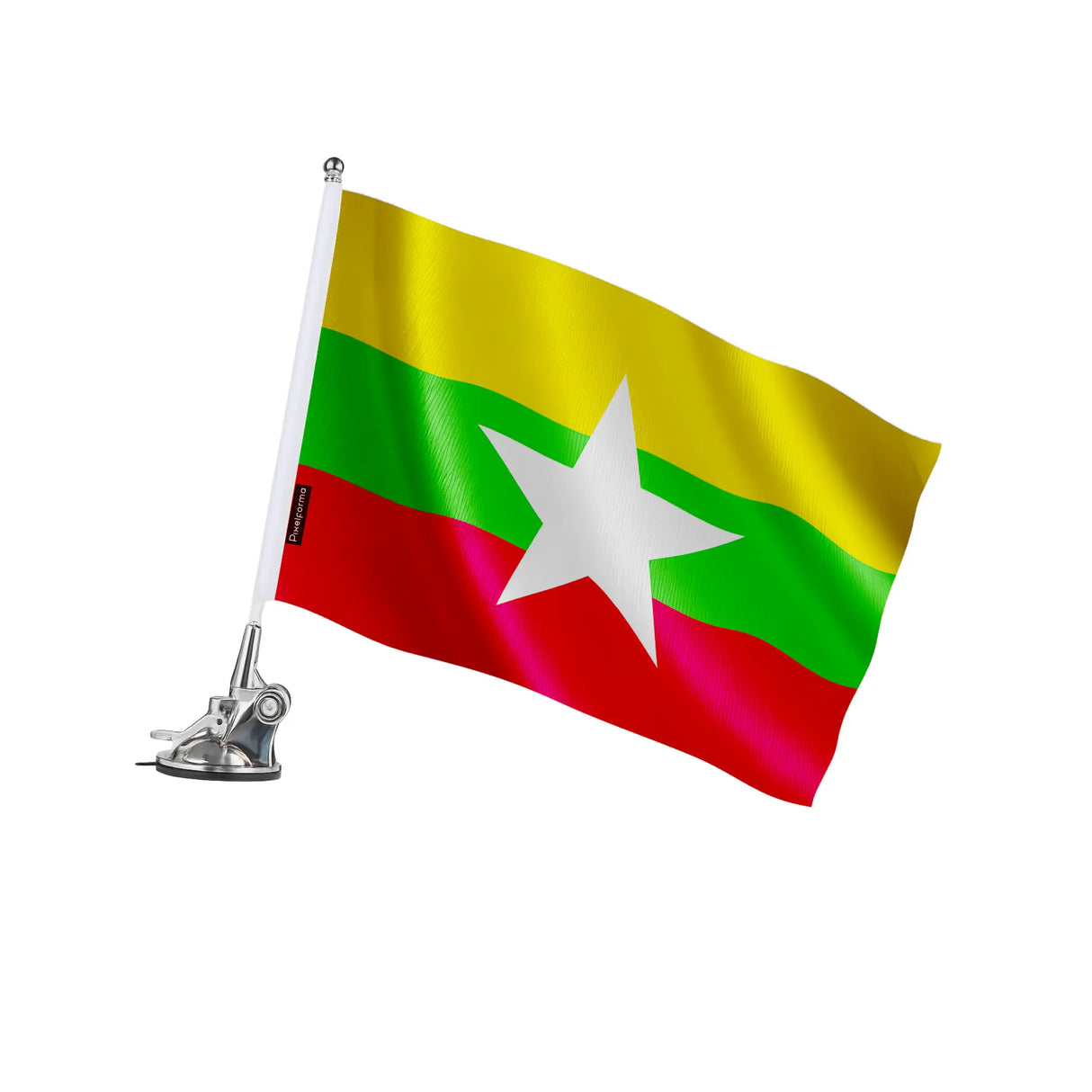 Mât à ventouse birmanie polyester acier inoxydable