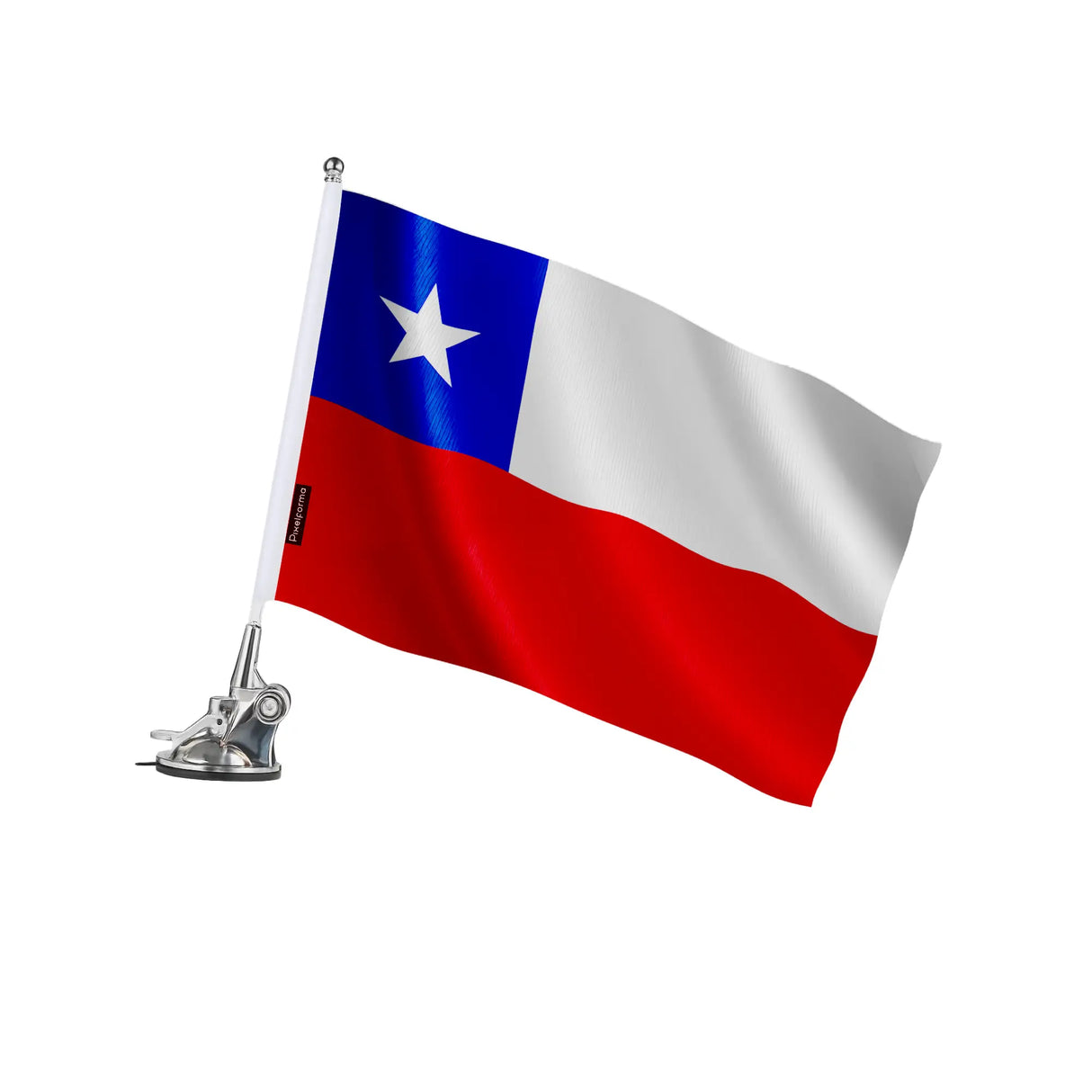 Mât à ventouse chili polyester et acier inoxydable