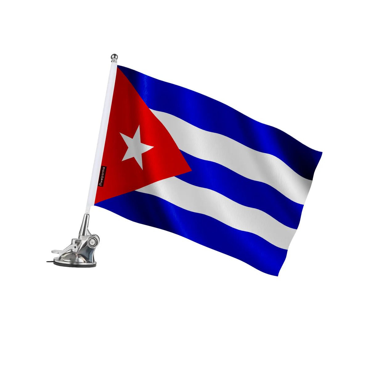 Mât à ventouse cuba polyester et acier inoxydable élégant