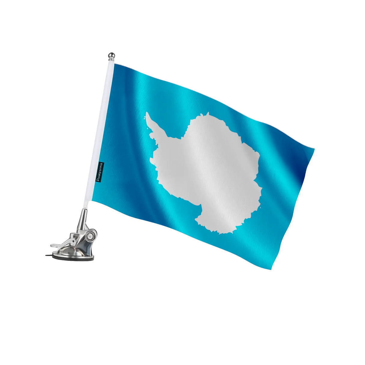 Mât à ventouse drapeau antarctique polyester inoxydable