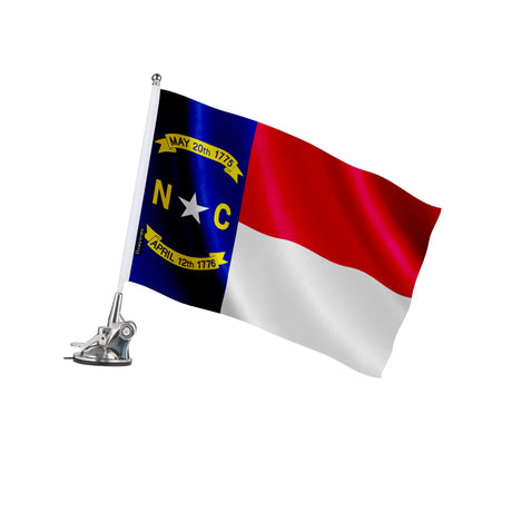 Mât à ventouse drapeau caroline du nord polyester inoxydable