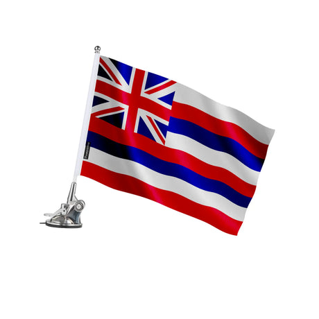Mât à ventouse drapeau d’hawaï polyester acier inoxydable