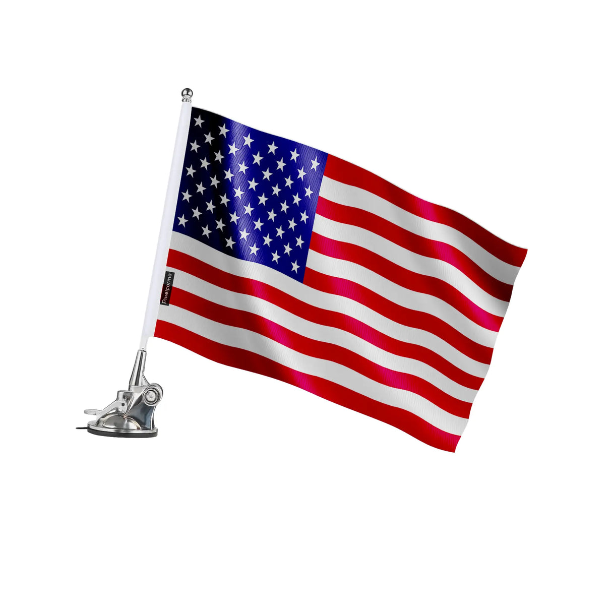 Mât à ventouse drapeau états-unis polyester inoxydable