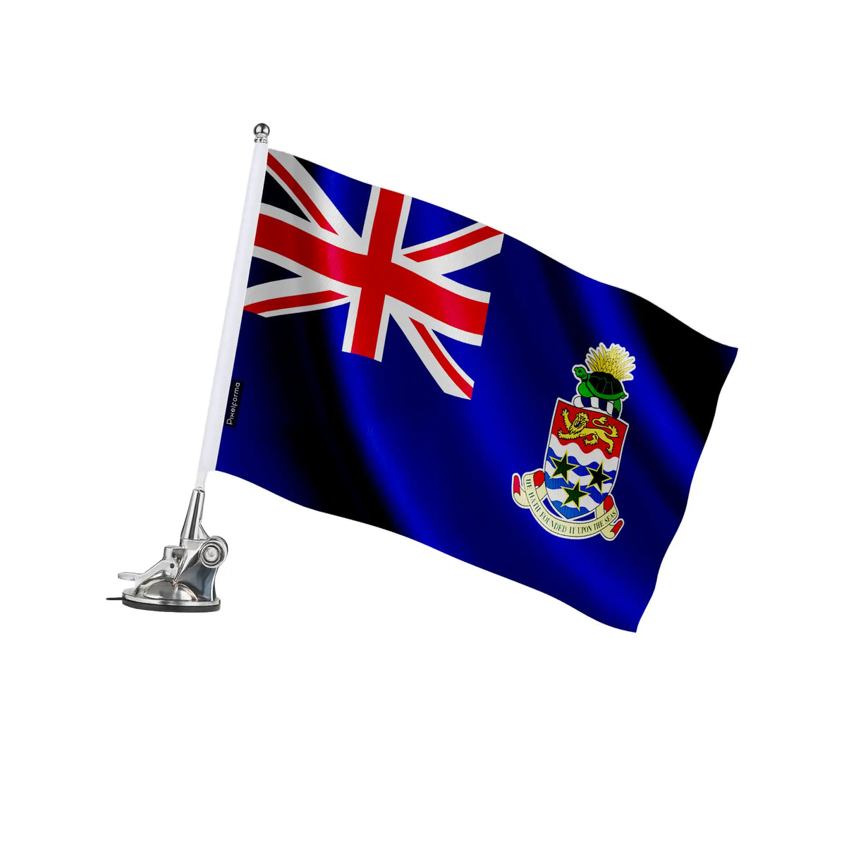 Mât à ventouse drapeau îles caïmans polyester inoxydable