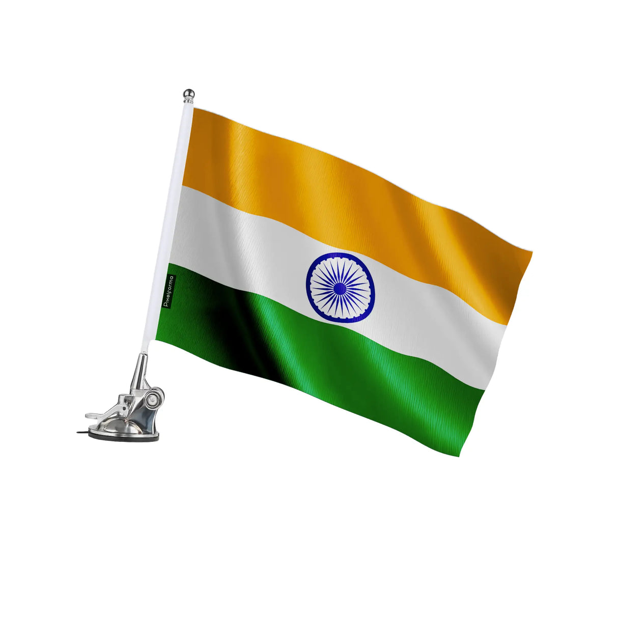 Mât à ventouse drapeau inde polyester acier inoxydable