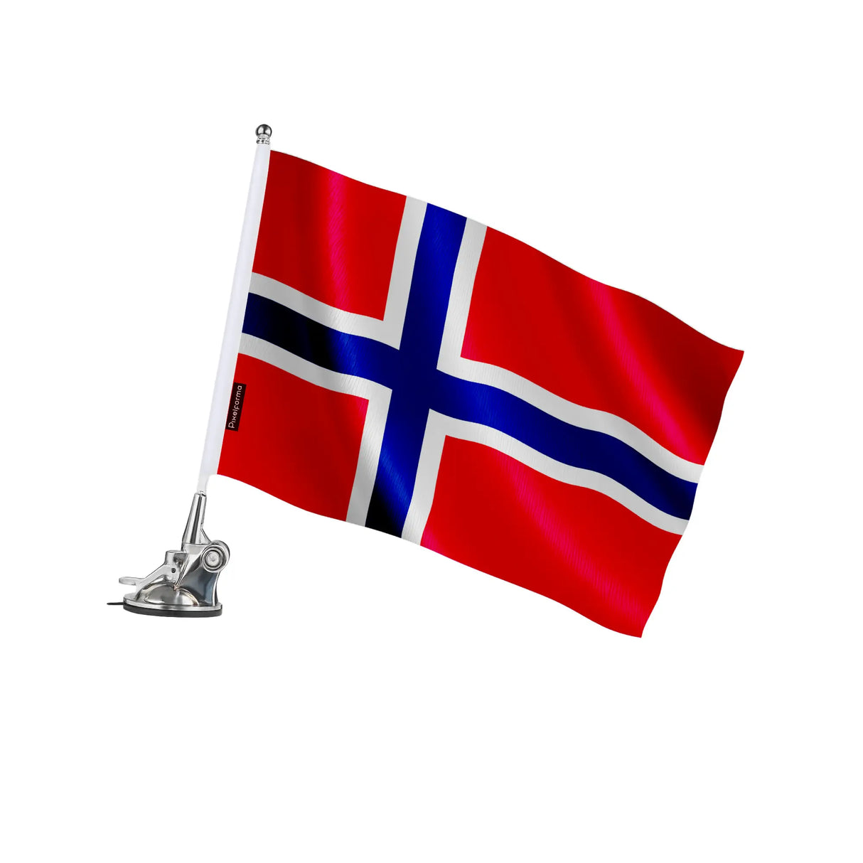 Mât à ventouse drapeau l’île bouvet polyester inoxydable