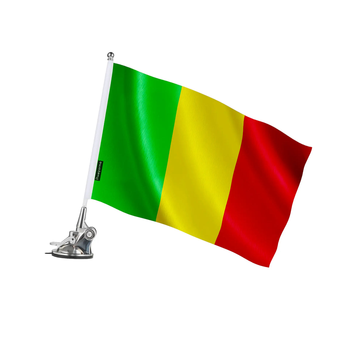 Mât à ventouse drapeau mali polyester acier inoxydable