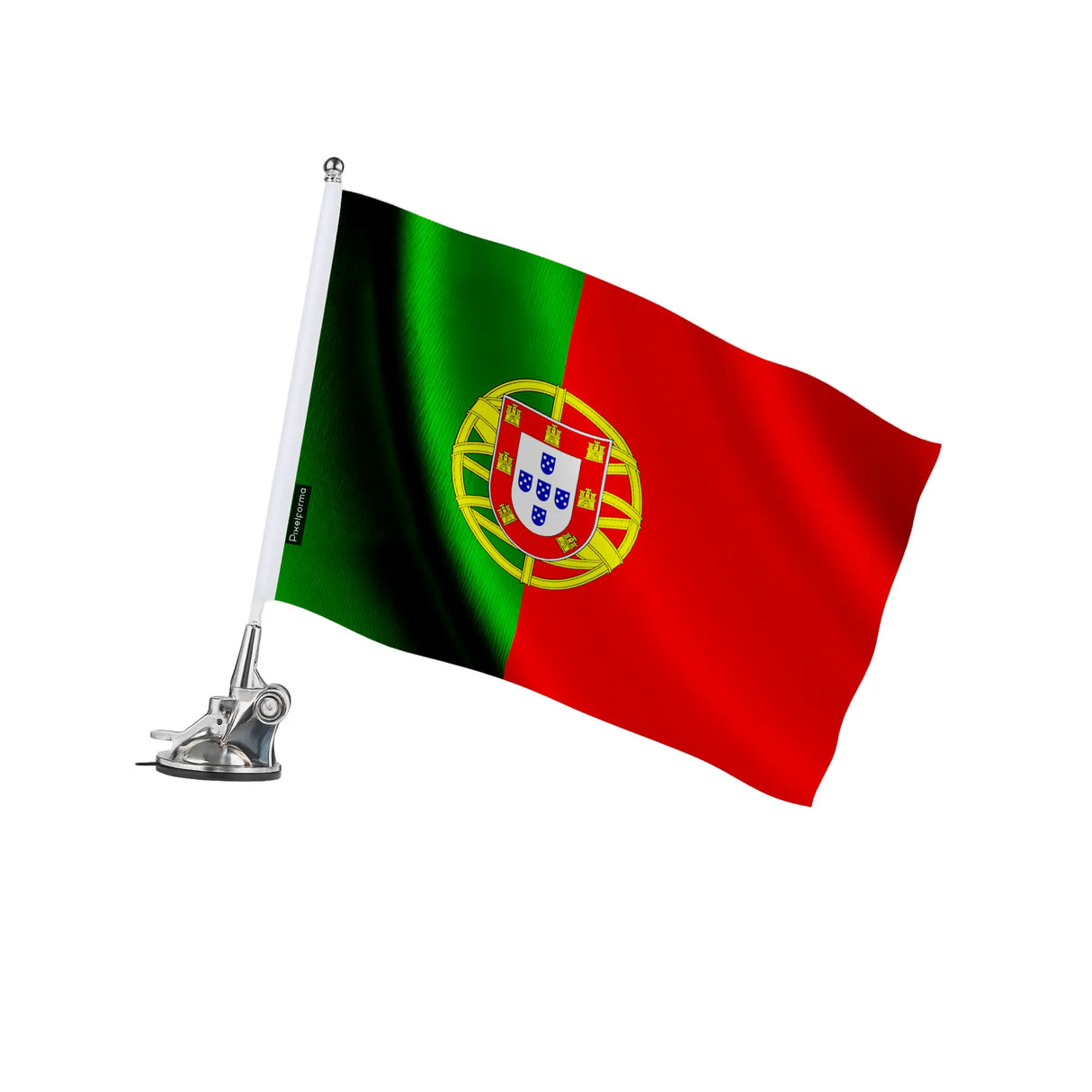 Mât à ventouse drapeau portugal polyester acier inoxydable