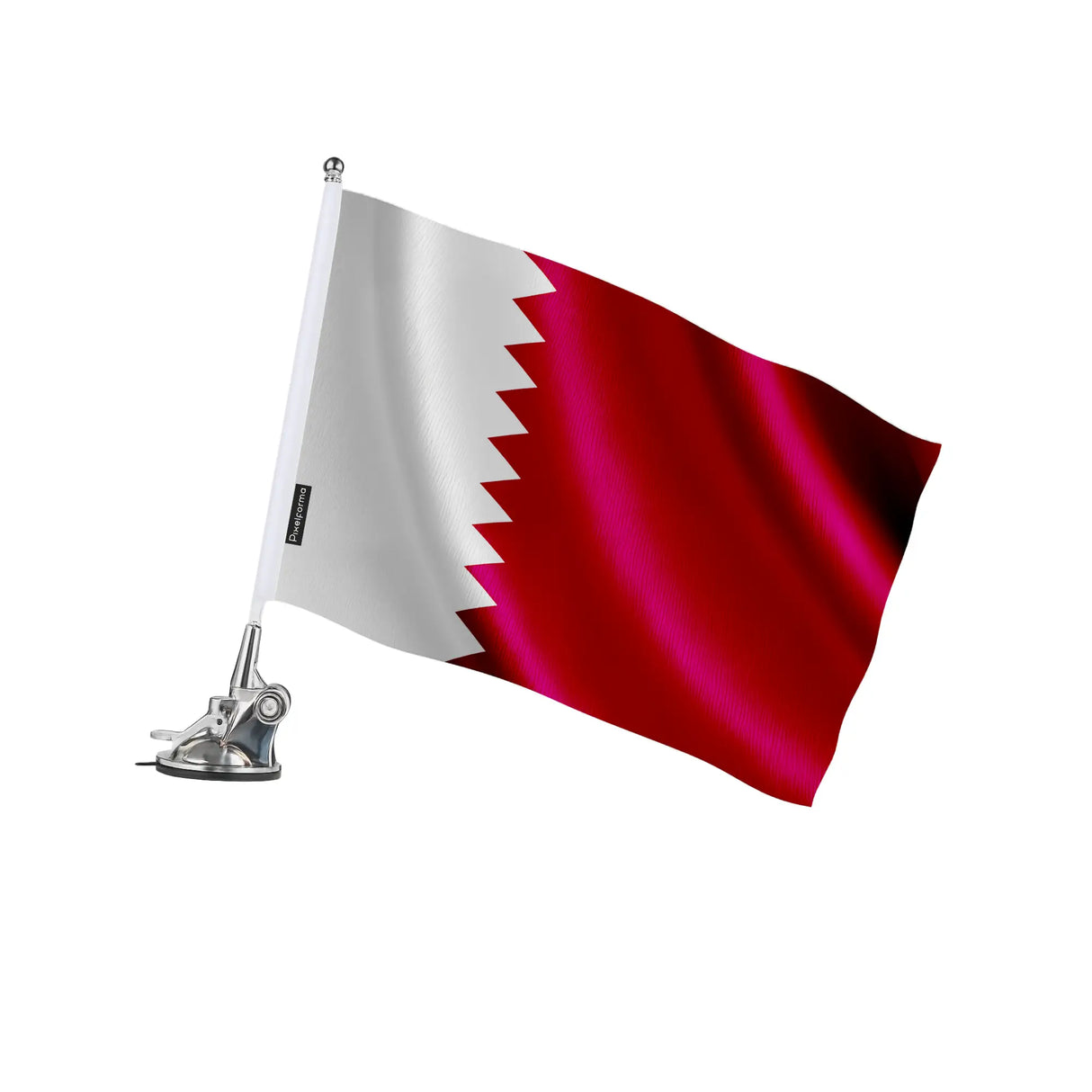 Mât à ventouse drapeau qatar polyester acier inoxydable