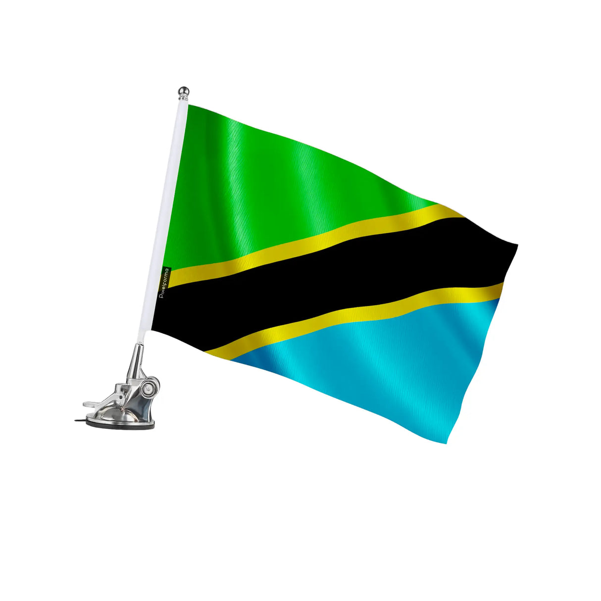 Mât à ventouse drapeau tanzanie polyester acier inoxydable