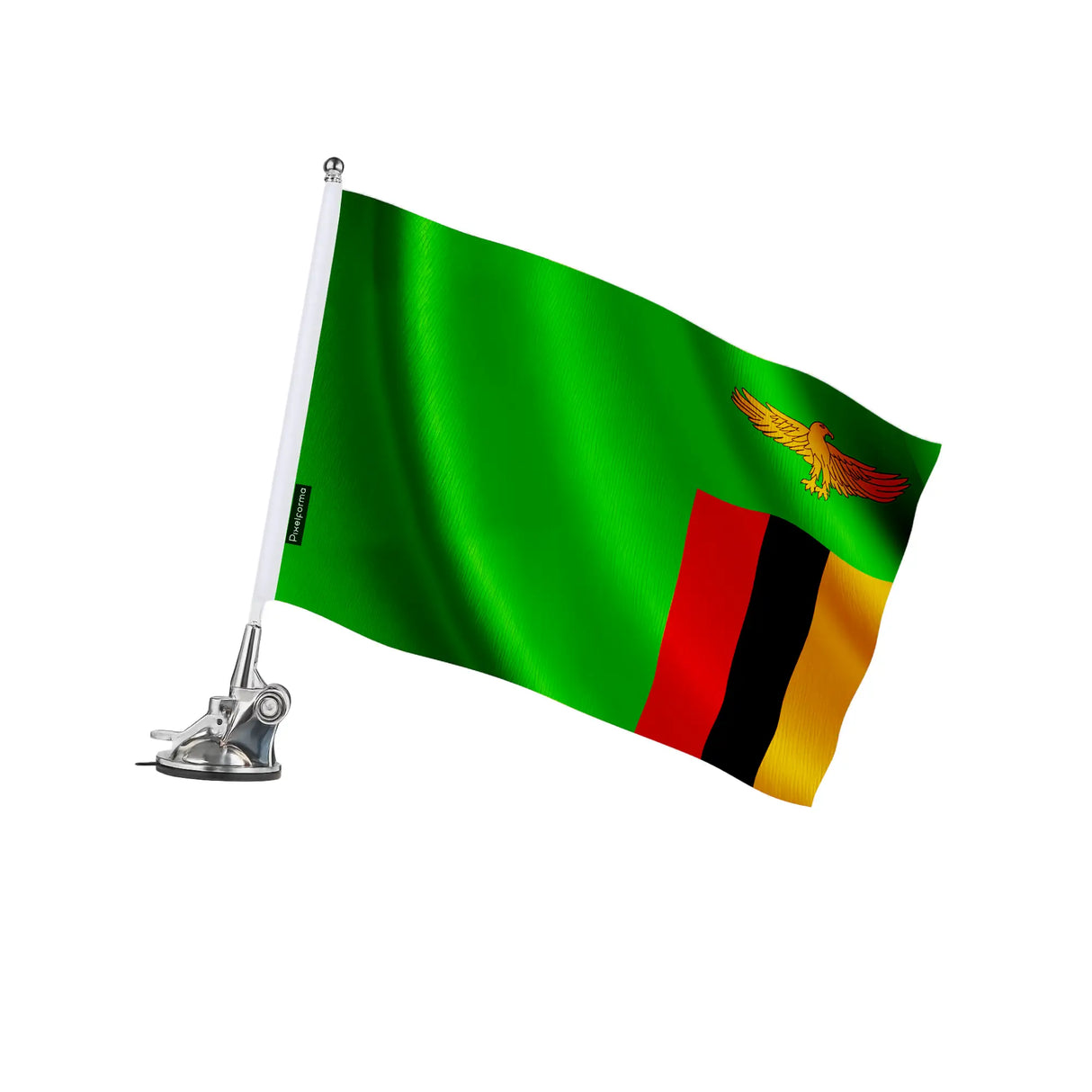 Mât à ventouse drapeau zambie polyester acier inoxydable