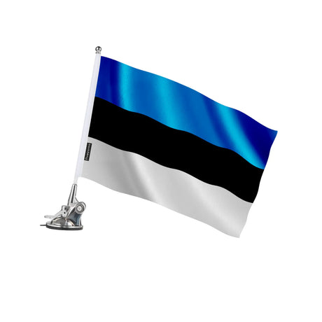 Mât à ventouse estonie polyester inox pour vitre ou voiture