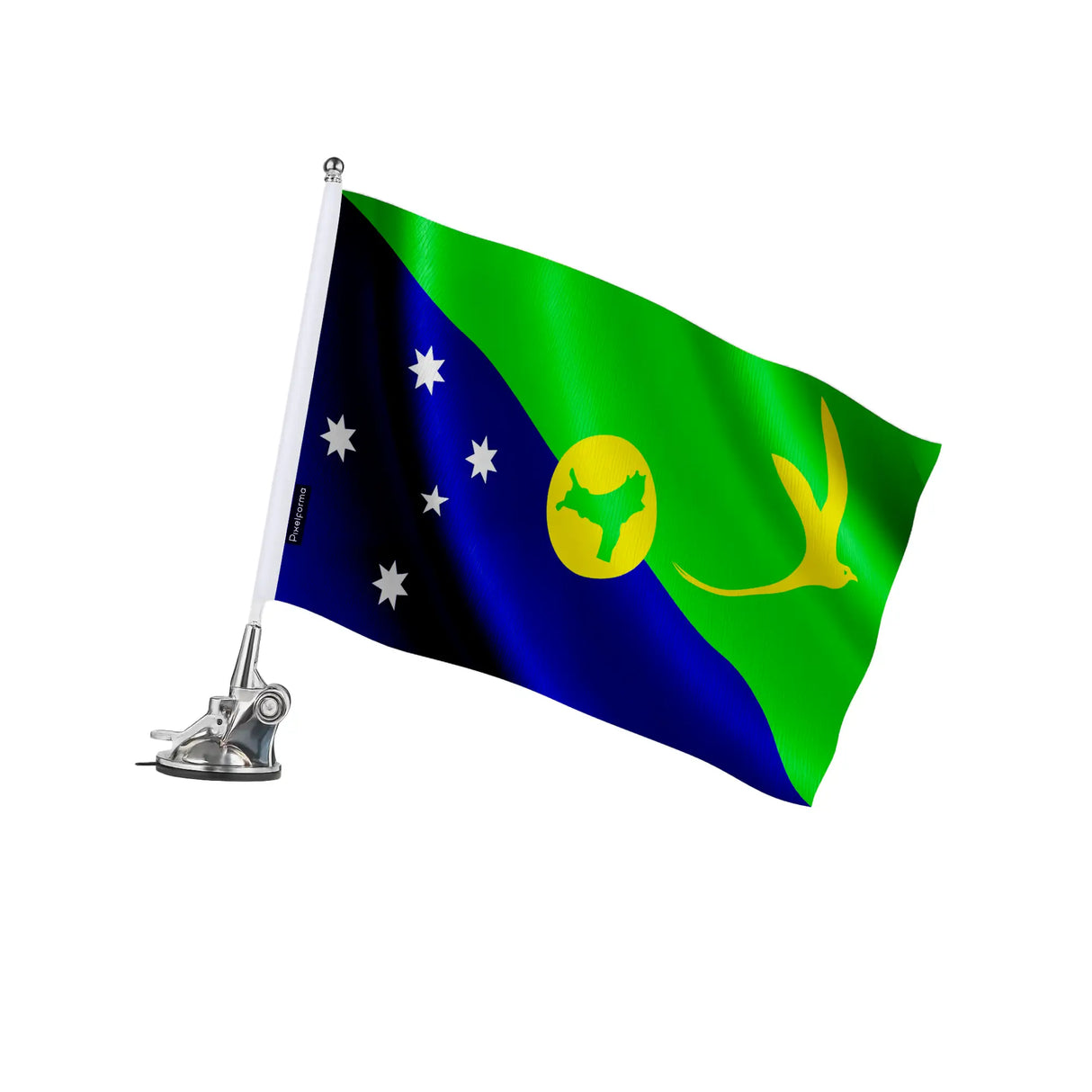 Mât à ventouse île christmas polyester acier inoxydable