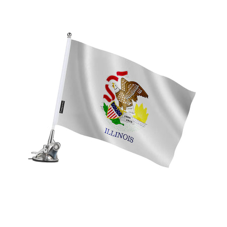 Mât à ventouse illinois polyester et acier inoxydable