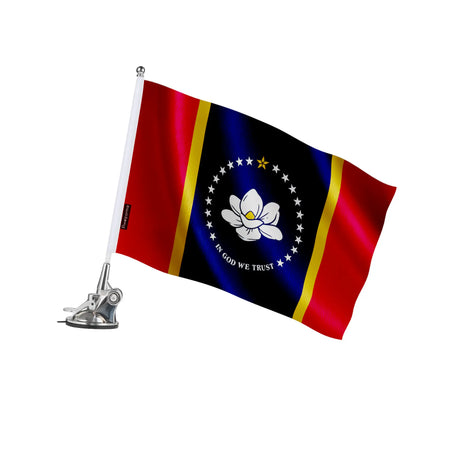 Mât à ventouse mississippi polyester acier inoxydable