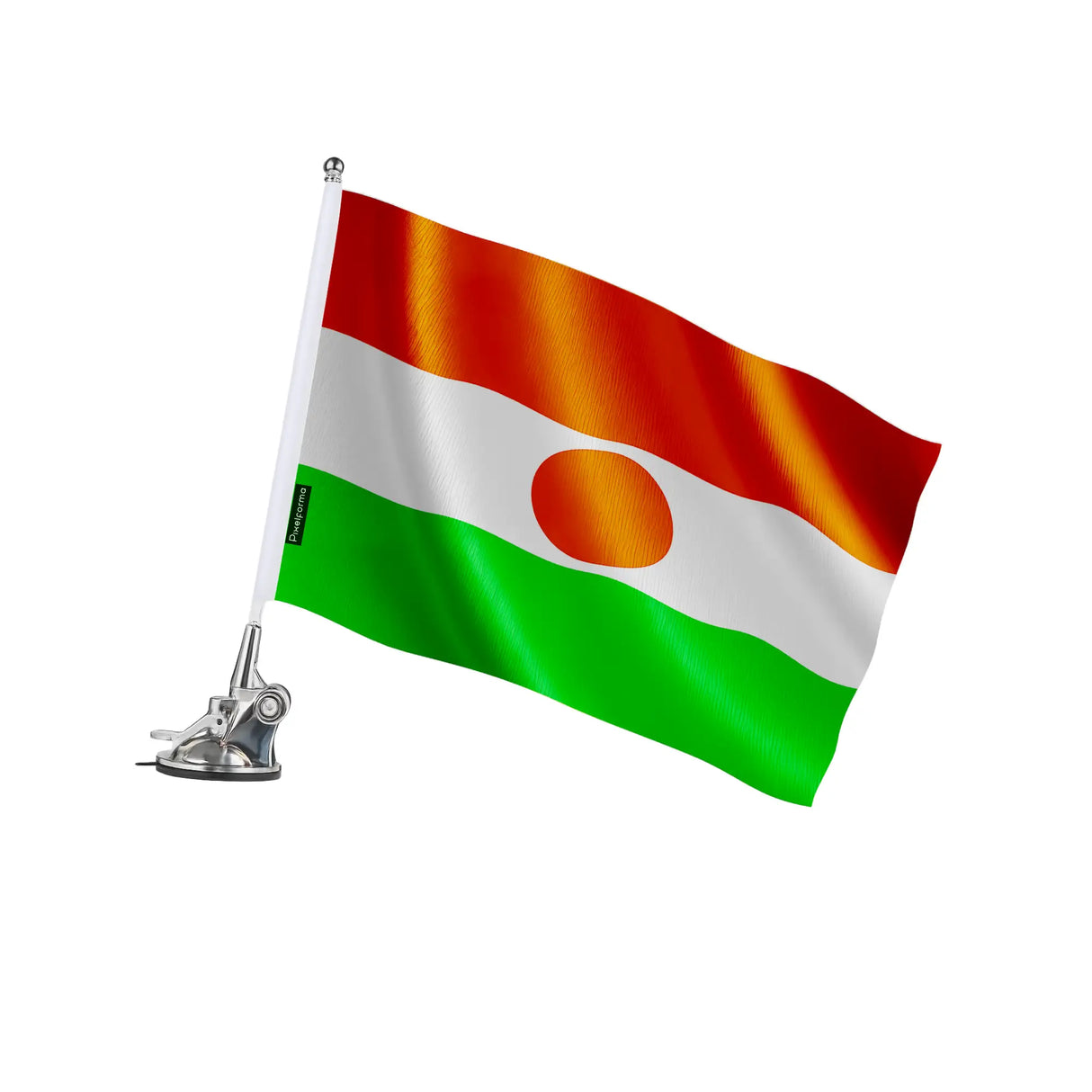 Mât à ventouse niger polyester inox pour vitre et voiture