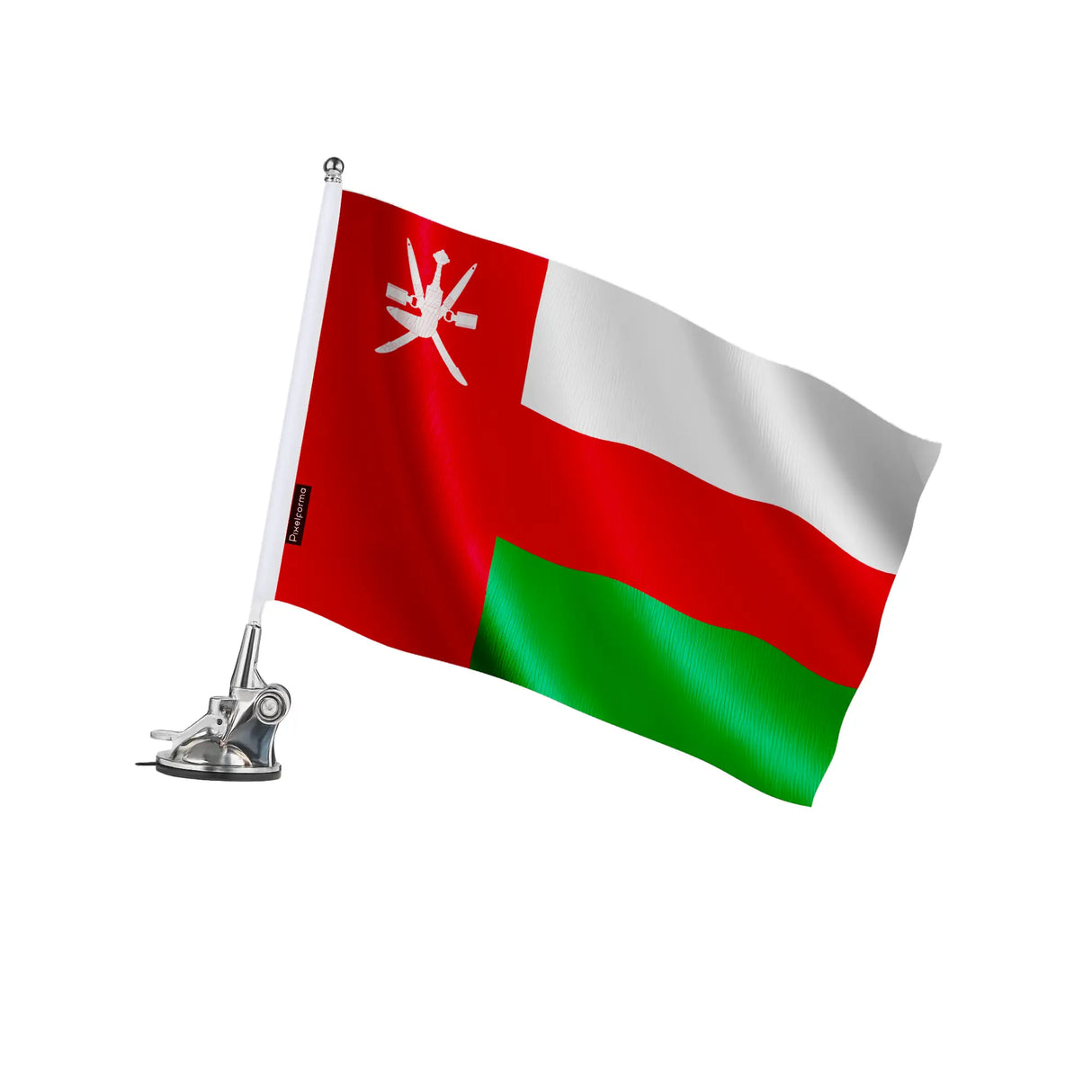 Mât à ventouse oman polyester acier inoxydable élégant