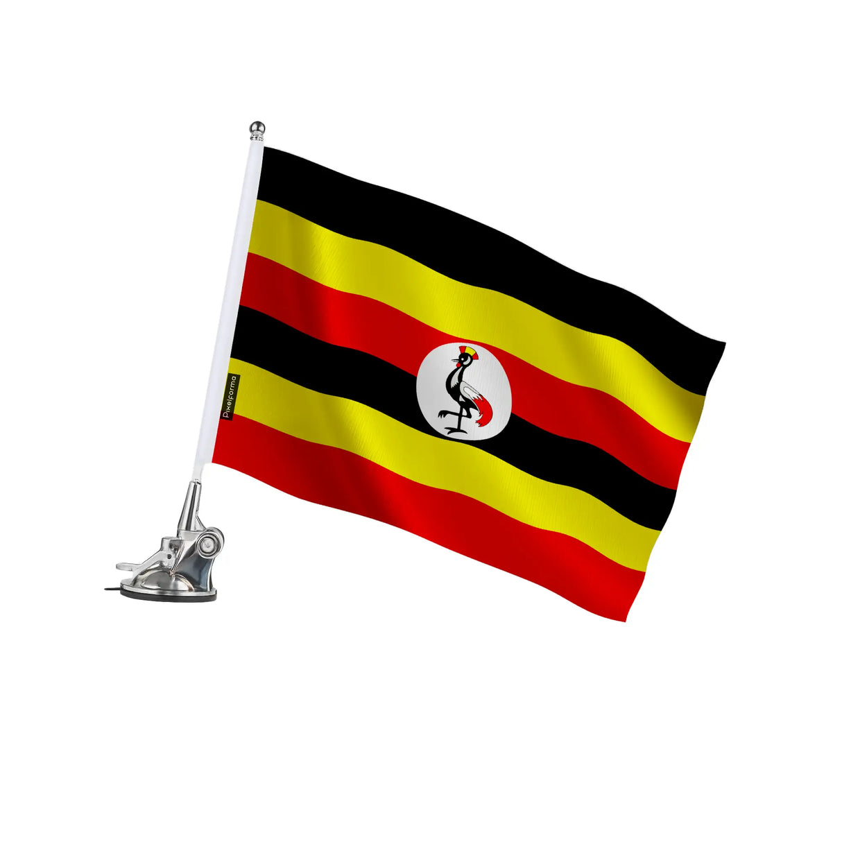 Mât à ventouse ouganda polyester acier inoxydable élégant