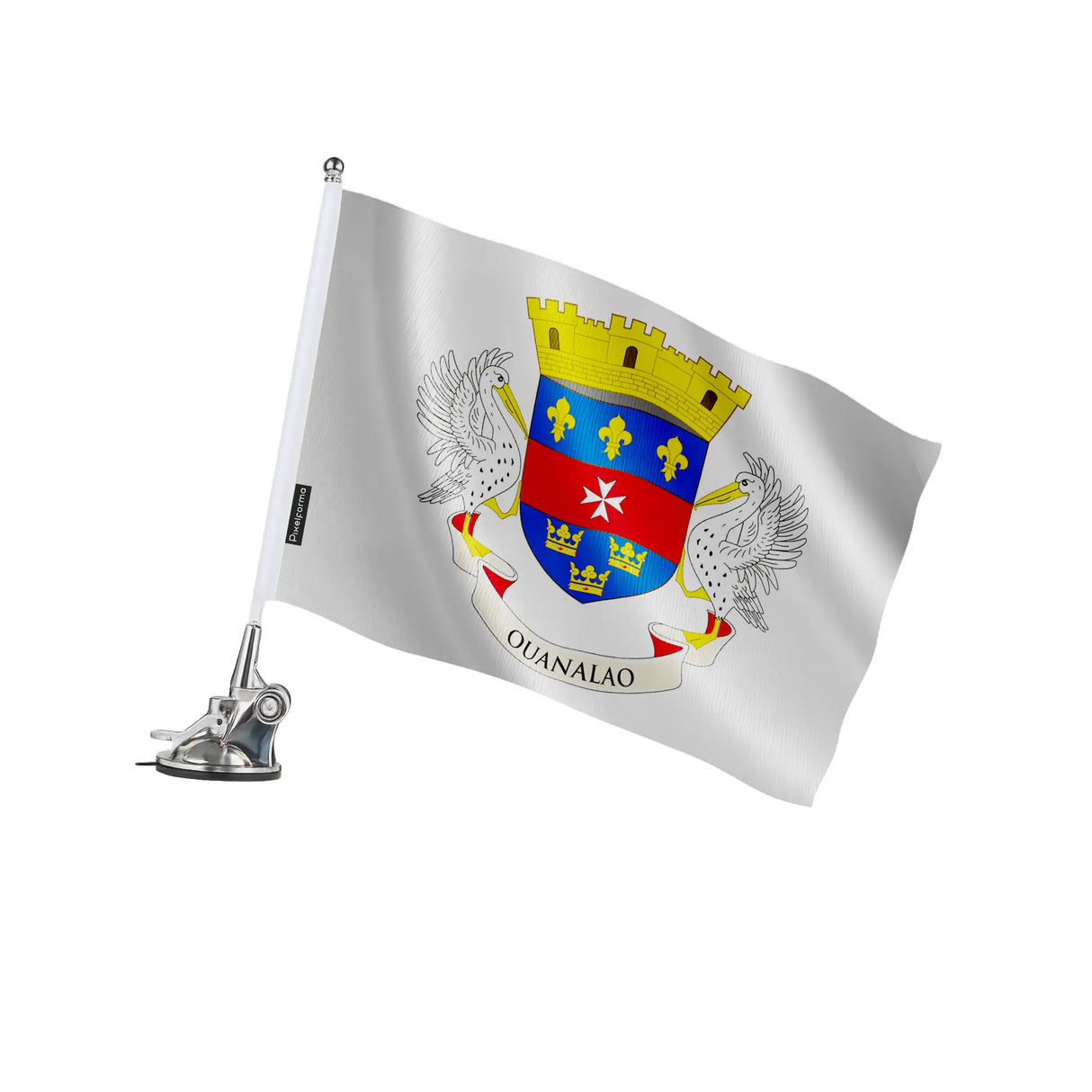 Mât à ventouse saint-barthélemy polyester acier inoxydable