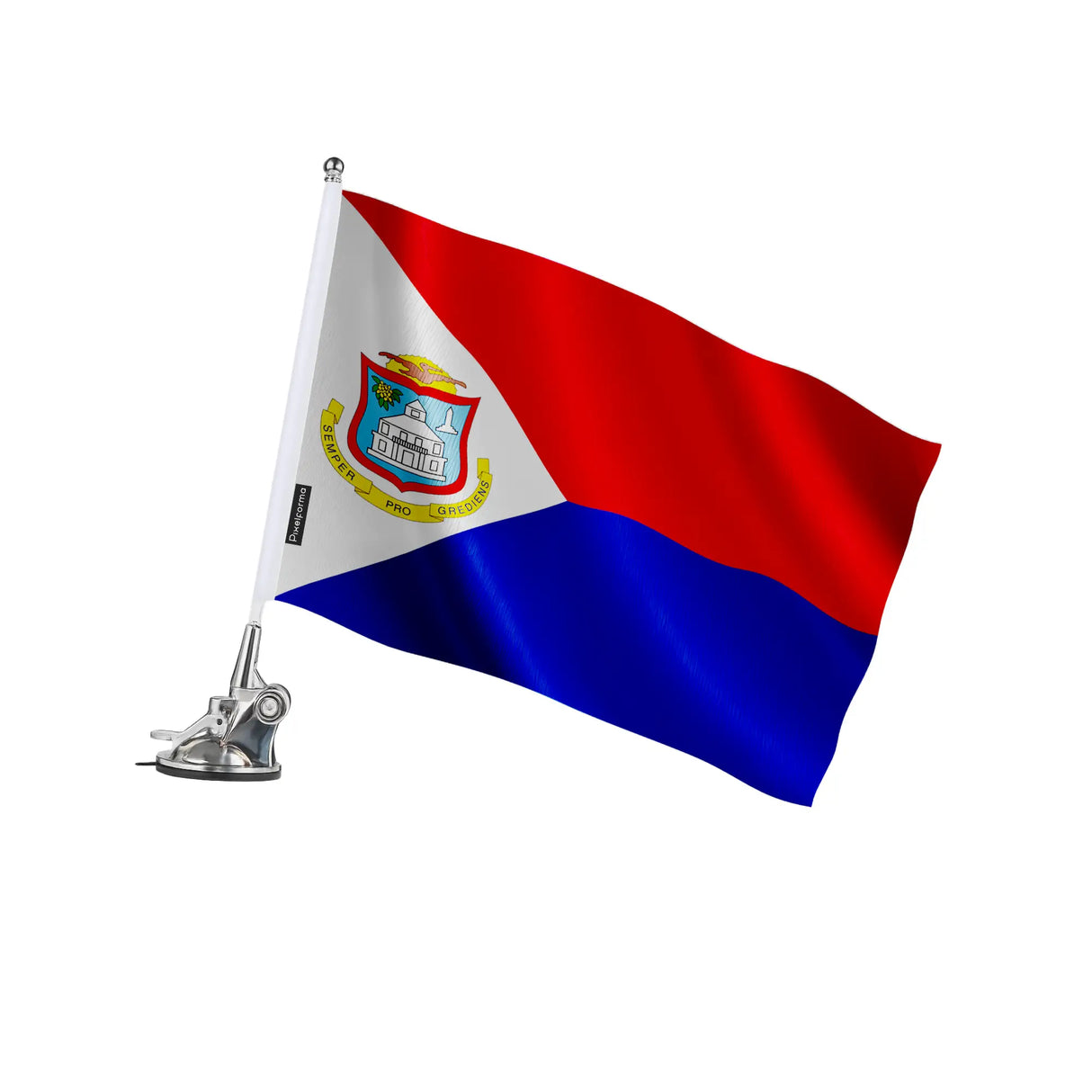 Mât à ventouse saint-martin polyester et acier inoxydable