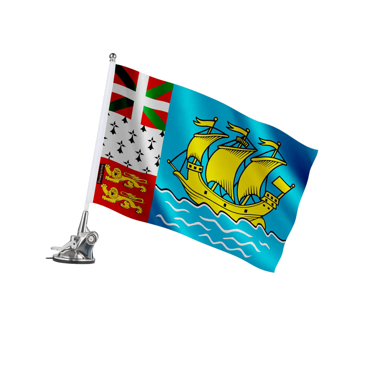 Mât à ventouse saint-pierre-et-miquelon polyester acier inoxydable