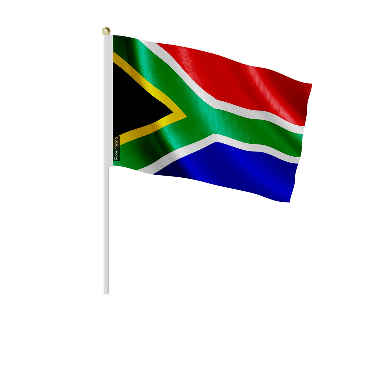 Mini drapeau afrique du sud polyester à tenir à la main